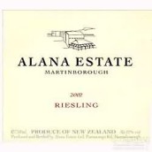 阿拉納酒莊雷司令白葡萄酒(Alana Estate Riesling, Martinborough, New Zealand)