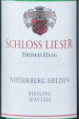 利塞爾-托馬斯堡尼德伯哲黑爾登雷司令珍藏白葡萄酒(Schloss Lieser Thomas Haag Niederberg Helden Riesling Kabinett, Mosel, Germany)