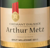 亞瑟梅茨酒莊阿爾薩斯極干型起泡酒(Arthur Metz Cremant d'Alsace Brut Millesime, Alsace, France)