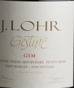 杰羅姿態(tài)歌海娜-西拉-梅洛干紅葡萄酒(J. Lohr Gesture GSM, Paso Robles, USA)