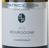 里翁勃艮第白葡萄酒(Domaine Michele et Patrice Rion Bourgogne Blanc, Burgundy, France)