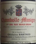 吉絲蓮·巴松莊園博布朗（香波-慕西尼一級園）干紅葡萄酒(Domaine Ghislaine Barthod Aux Beaux Bruns, Chambolle-Musigny Premier Cru, France)