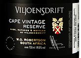 維爾約恩斯開(kāi)普年份珍藏甜紅葡萄酒(Viljoensdrift Cape Vintage Reserve, Robertson, South Africa)