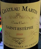 馬丁酒莊谷特林紅葡萄酒(Chateau Martin Cuvee Coutelin, Saint-Estephe, French)