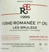 安格爾酒莊布魯利斯（沃恩-羅曼尼一級園）紅葡萄酒(Domaine Rene Engel Les Brulees, Vosne-Romanee 1er Cru, France)
