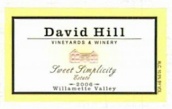 戴維山醇簡甜白葡萄酒(David Hill Winery Sweet Simplicity, Willamette Valley, USA)