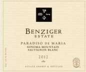 本齊格德瑪麗亞天堂長相思干白葡萄酒(Benziger Family Winery Paradiso de Maria Sauvignon Blanc, Sonoma County, USA)