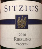 西茨尤斯酒莊雷司令白葡萄酒(Sitzius Riesling Trocken, Nahe, Germany)