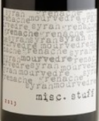 杰夫·科恩酒莊米斯科施泰福干紅葡萄酒(Jeff Cohn Cellars Misc. Stuff, California, USA)