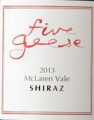 五只鵝設(shè)拉子紅葡萄酒(Five Geese Shiraz, McLaren Vale, Australia)