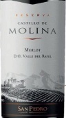 圣派德羅酒莊茉莉娜堡珍藏梅洛紅葡萄酒(Vina San Pedro Castillo de Molina Reserva Merlot, Cachapoal Valley, Chile)