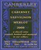 坎布里酒莊赤霞珠-梅洛干紅葡萄酒(Camberley Cabernet Sauvignon - Merlot, Stellenbosch, South Africa)