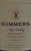Summers Estate Wines Estate Bottled Zinfandel, Napa Valley, USA