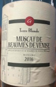 吉恭達斯酒莊金色大地麝香-博姆-德沃尼斯甜白葡萄酒(Gigondas La Cave Muscat de Beaumes-de-Venise Terre Blonde, Rhone, France)