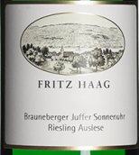 海格布朗伯哲朱弗日晷園金裝雷司令精選白葡萄酒(Fritz Haag Brauneberger Juffer Sonnenuhr Riesling Auslese Goldkapsel, Mosel, Germany)