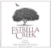 伊斯特拉溪西拉干紅葡萄酒(Estrella Creek Syrah, Paso Robles, USA)