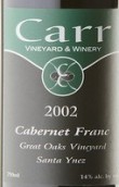 凱爾大橡樹園品麗珠干紅葡萄酒(Carr Vineyards & Winery Great Oaks Vineyard Cabernet Franc, Santa Ynez Valley, USA)