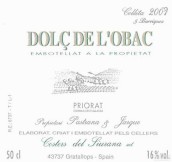 修拉娜酒莊奧巴克甜紅葡萄酒(Costers del Siurana Dolc de l'Obac, Priorat, Spain)