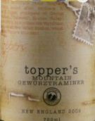 托佩爾山托佩爾斯瓊瑤漿白葡萄酒(Topper's Mountain Topper's Gewurztraminer, New South Wales, Australia)