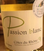 拉科姆塔迪納激情白葡萄酒(Cave La Comtadine Passion Blanc, Cotes du Rhone, France)