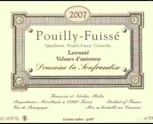 Domaine La Soufrandise Pouilly-Fuisse Levroute Velours d'Automne, Maconnais, France