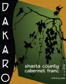 達卡洛夏莎品麗珠紅葡萄酒(Dakaro Cellars Shasta County Cabernet Franc, California, USA)
