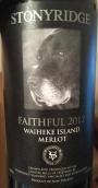 石脊酒莊信仰馬爾貝克-梅洛紅葡萄酒(Stonyridge Vineyard Faithful Malbec Merlot, Waiheke Island, New Zealand)