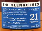 格蘭路思21年單一麥芽蘇格蘭威士忌(The Glenrothes 21 Years Old Single Malt Scotch Whisky, Speyside, UK)