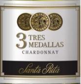 桑塔麗塔3枚獎牌霞多麗干白葡萄酒(Santa Rita 3 Tres Medallas Chardonnay, Central Valley, Chile)