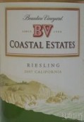 璞立酒莊海岸雷司令白葡萄酒(Beaulieu Vineyard BV Coastal Estates Riesling, California, USA)