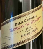 卡勞酒莊胡安卡勞珍藏梅洛紅葡萄酒(Bodegas Carrau Juan Carrau Merlot de Reserva, Las Violetas, Uruguay)