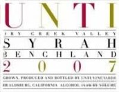 Unti Vineyards Benchland Syrah, Dry Creek Valley, USA