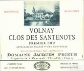 雅克普利爾圣安洛特蒙勒頗紅葡萄酒(Domaine Jacques Prieur Clos des Santenots Monopole, Volnay Premier Cru, France)