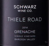 施瓦茲蒂勒路歌海娜干紅葡萄酒(Schwarz Wine Co Thiele Road Grenache, Barossa Valley, Australia)