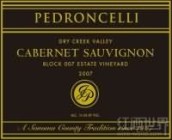 派利酒莊007街區(qū)莊園赤霞珠干紅葡萄酒(Pedroncelli Block 007 Estate Vineyard Cabernet Sauvignon, Dry Creek Valley, USA)