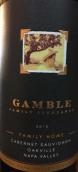 嘉伯酒莊家園赤霞珠干紅葡萄酒(Gamble Family Vineyards Family Home Cabernet Sauvignon, Oakville, USA)