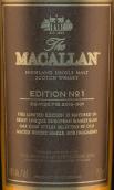 麥卡倫第1版蘇格蘭單一麥芽威士忌(The Macallan Edition No.1 Single Malt Scotch Whisky, Highlands, UK)