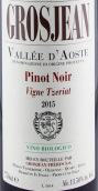 格罗斯酒庄茨里阿特黑皮诺红葡萄酒(Grosjean Vins Pinot Noir Vigne Tzeriat, Vallee d'Aoste, Italy)