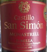 圣西蒙酒庄朱米拉卡斯蒂1890红葡萄酒(Bodegas 1890 Castillo San Simon Monastrell, Jumilla, Spain)