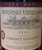 鄧寧赤霞珠干紅葡萄酒(Dunning Vineyards Estate Cabernet Sauvignon, Paso Robles, USA)