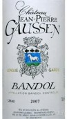 Jean-Pierre Gaussen Bandol Cuvee Longue Garde, Provence, France