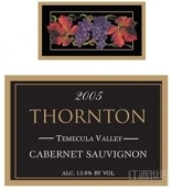 桑頓特酒莊赤霞珠干紅葡萄酒(Thornton Winery Cabernet Sauvignon, Temecula Valley, USA)