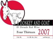 驢子與山羊413干紅葡萄酒(A Donkey and Goat Four Thirteen, El Dorado, USA)