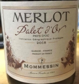 摩曼森酒莊帕蕾特梅洛紅葡萄酒(Mommessin Palet d'Or Merlot, Pays d'Oc, France)