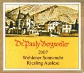 保利貝格溫勒內(nèi)日晷園精選雷司令甜白葡萄酒(Dr. Pauly-Bergweiler Wehlener Sonnenuhr Riesling Auslese, Mosel, Germany)