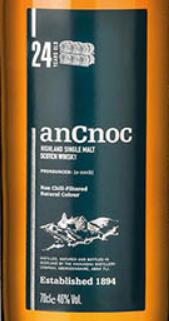 AnCnoc 24 Years Old Single Malt Scotch Whisky, Highlands, UK-安努