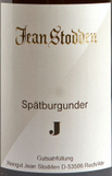 瓊施托登J黑皮諾干紅葡萄酒(Jean Stodden J Spatburgunder QbA Trocken, Ahr, Germany)