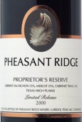 孔雀園赤霞珠干紅葡萄酒(Pheasant Ridge Cabernet Sauvignon,Texas High Plains,USA)