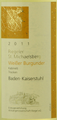 巴登酒莊黑格美赫貝格灰皮諾小房干白葡萄酒(Badischer Winzerkeller Weiber Burgunder Kabinett  Trocken Riegeler St.Michaelsberg, Baden, Germany)