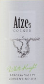 阿澤康納酒莊白色騎士維蒙蒂諾白葡萄酒(Atze's Corner Wines White Knight Vermentino, Barossa Valley, Australia)